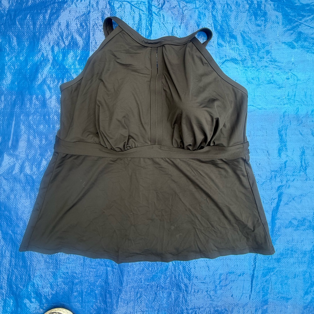 Lands' End Black bathing suit Tank Top size 22 w G